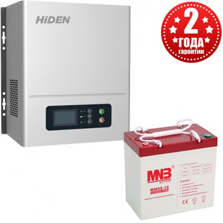 Комплект ИБП Hiden Control HPS20-0312N + АКБ 55 Ач Комплект ИБП Hiden Control HPS20-0312N + АКБ 55 Ач