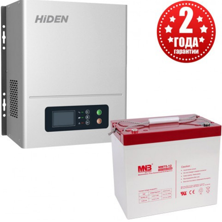 Комплект ИБП Hiden Control HPS20-1012N + АКБ 75 Ач Комплект ИБП Hiden Control HPS20-1012N + АКБ 75 Ач